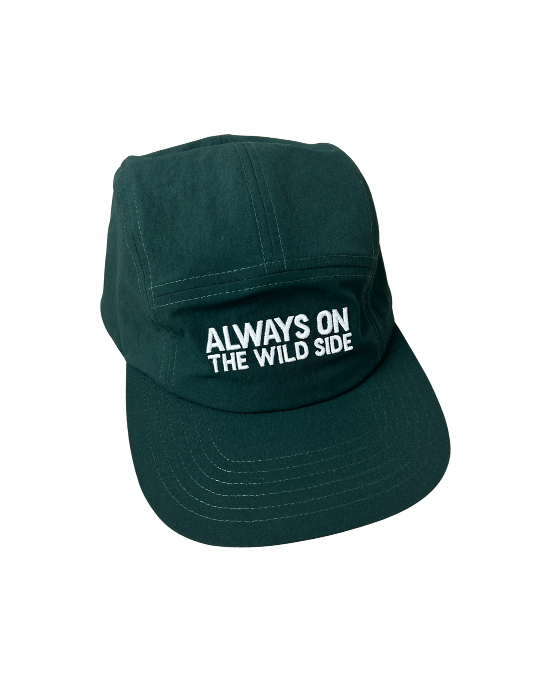 Casquette verte en toile de polyester résistant au rayon uv.