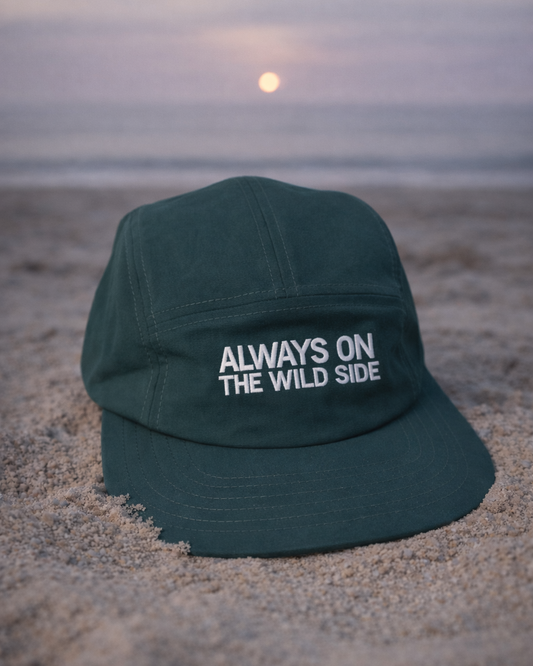 Casquette verte en toile de polyester résistant au rayon uv.