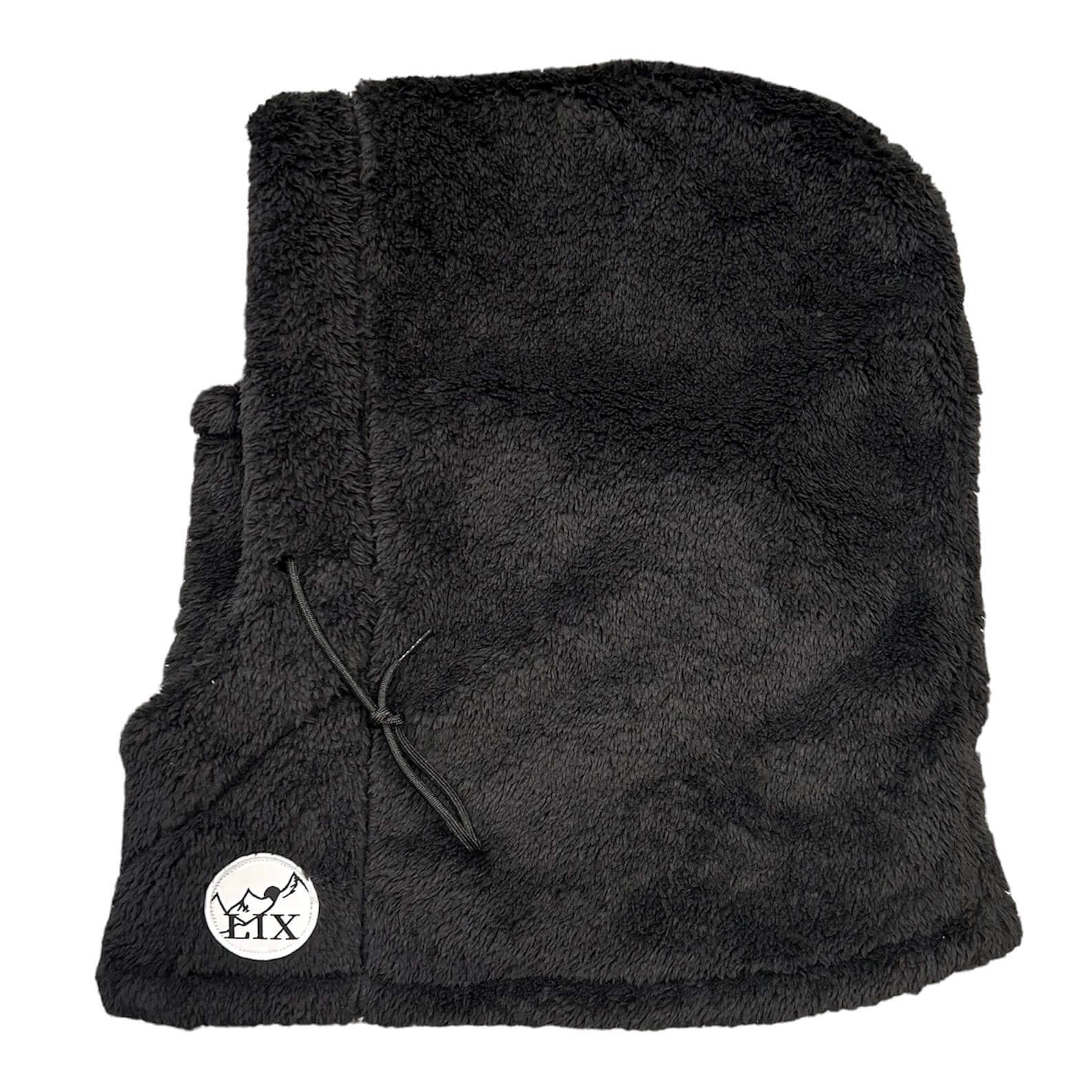 Rider hood, mountain hood et hooders de couleur noir conçu pour le ski. Se porte par dessus le casque de ski. Snowboard gear.  Rider hood Lix.