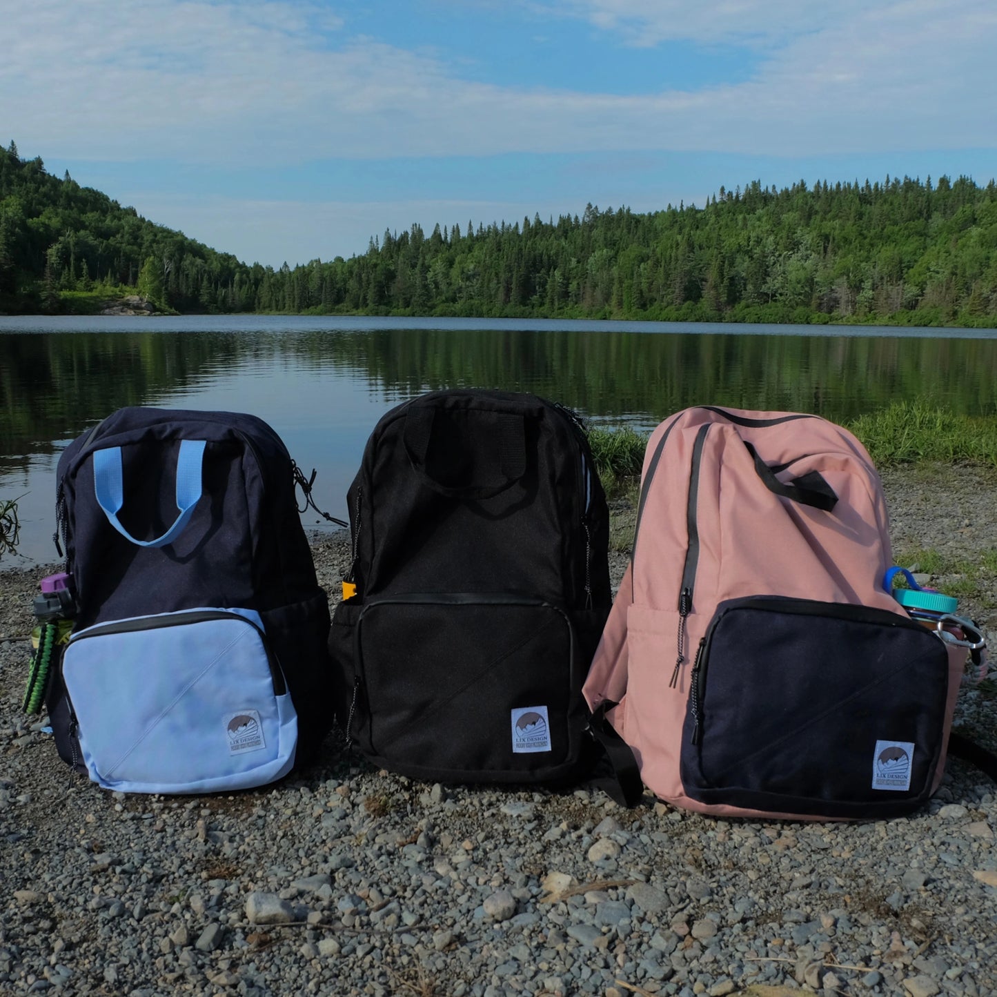 Sac a dos conçu par LIX au Québec. hydrofuge