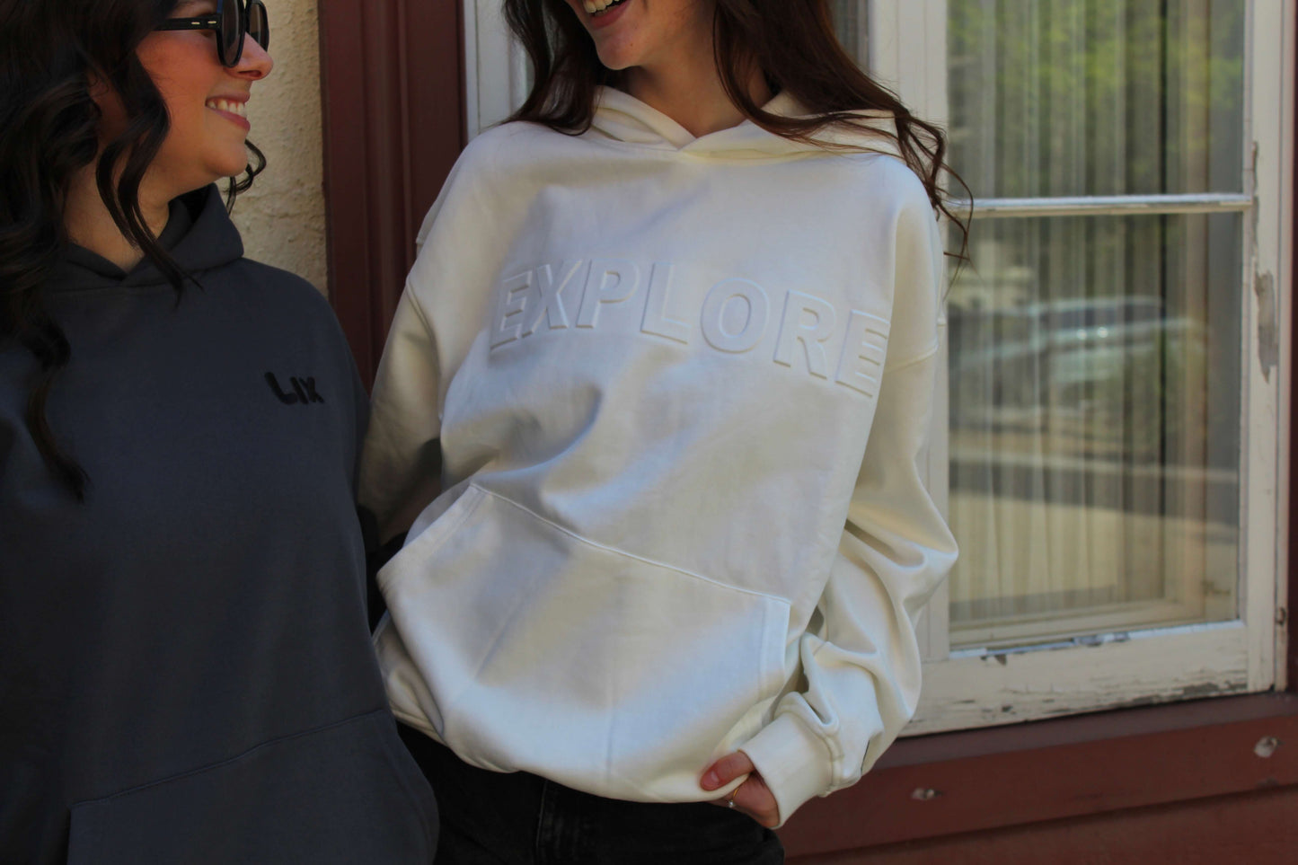Hoodie Explore - Blanc