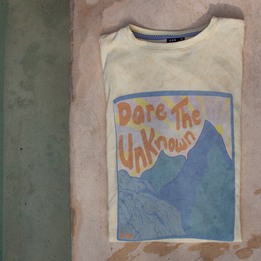 Oversize tshirt jaune avec imprimé au devant. Oversize tee yellow. Summer reckless collection.