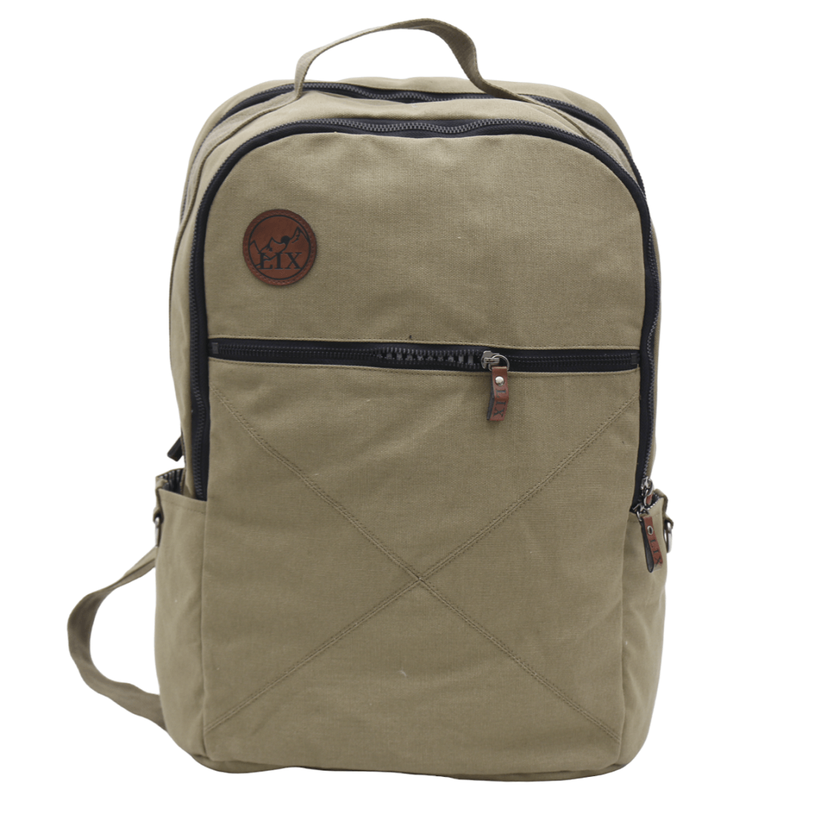 Backpack green made from recycled polyester. Backpack made in canada. Lix. Sac a dos Canada