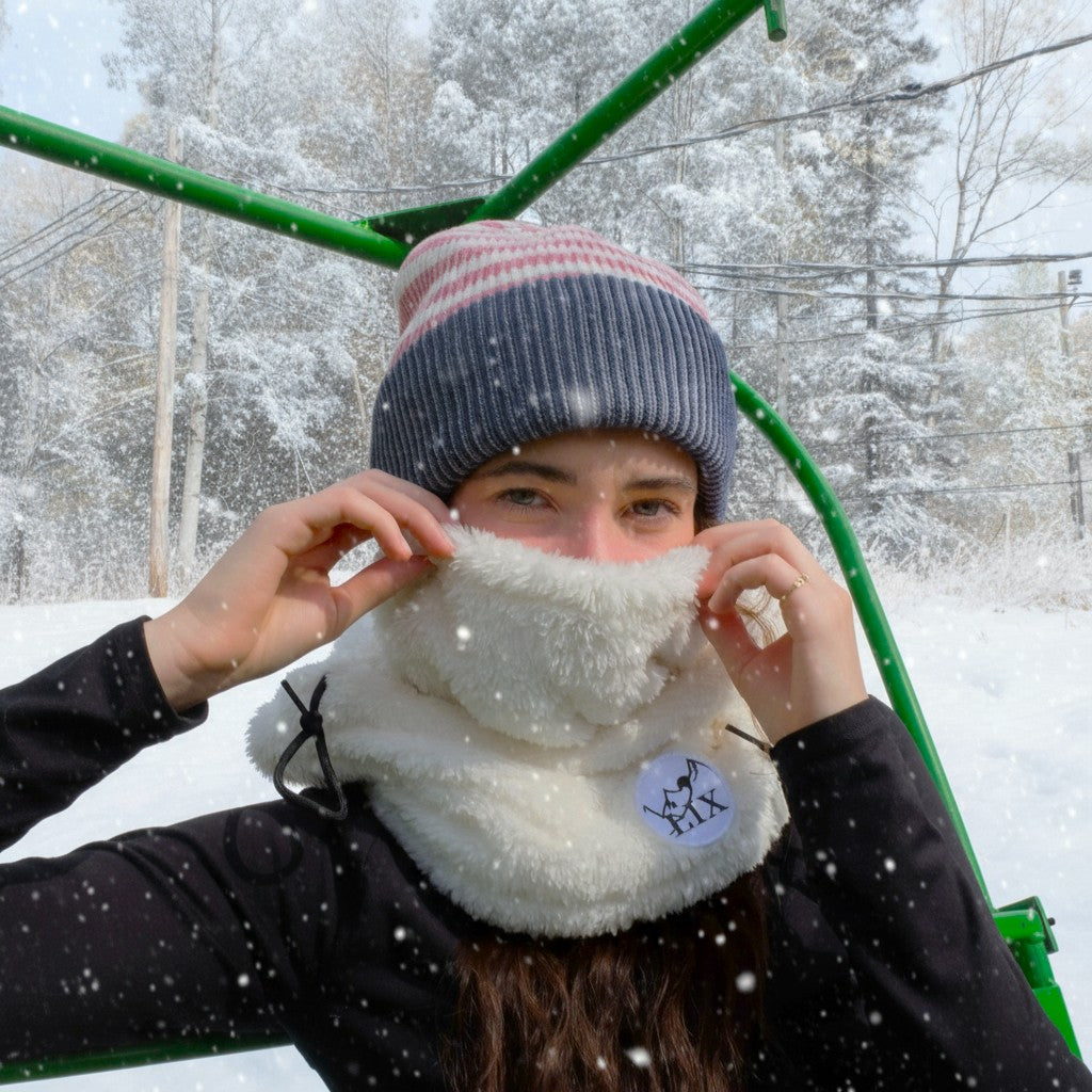 Passe l'hiver complet dehors sans jamais avoir froid. Le hooder blanc idéal contre le froid.