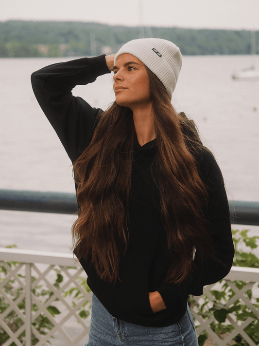 Tuque Moody creamy LIX Design – Beanie blanc cassé premium, collection Last Light hiver.