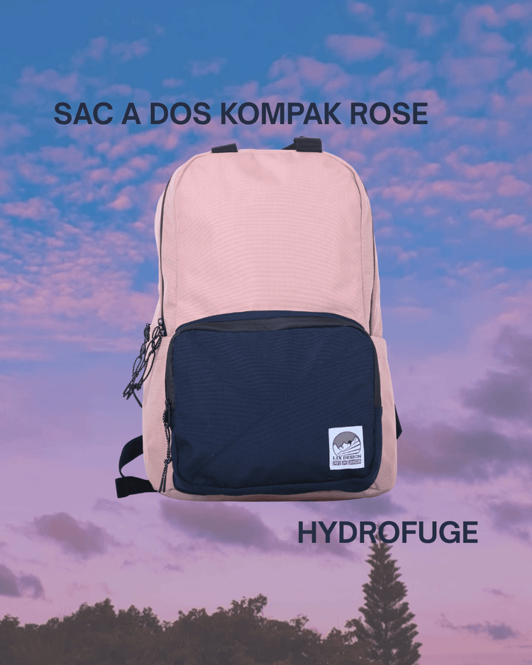sac a dos d'école rose et bleu marin hydrofuge. bretelle ajustable. 