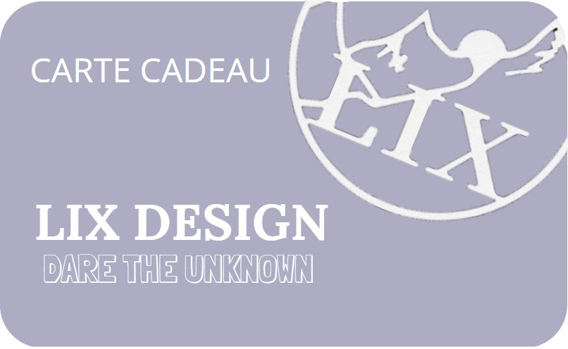 Carte cadeau lix design, entreprise québécoise. 