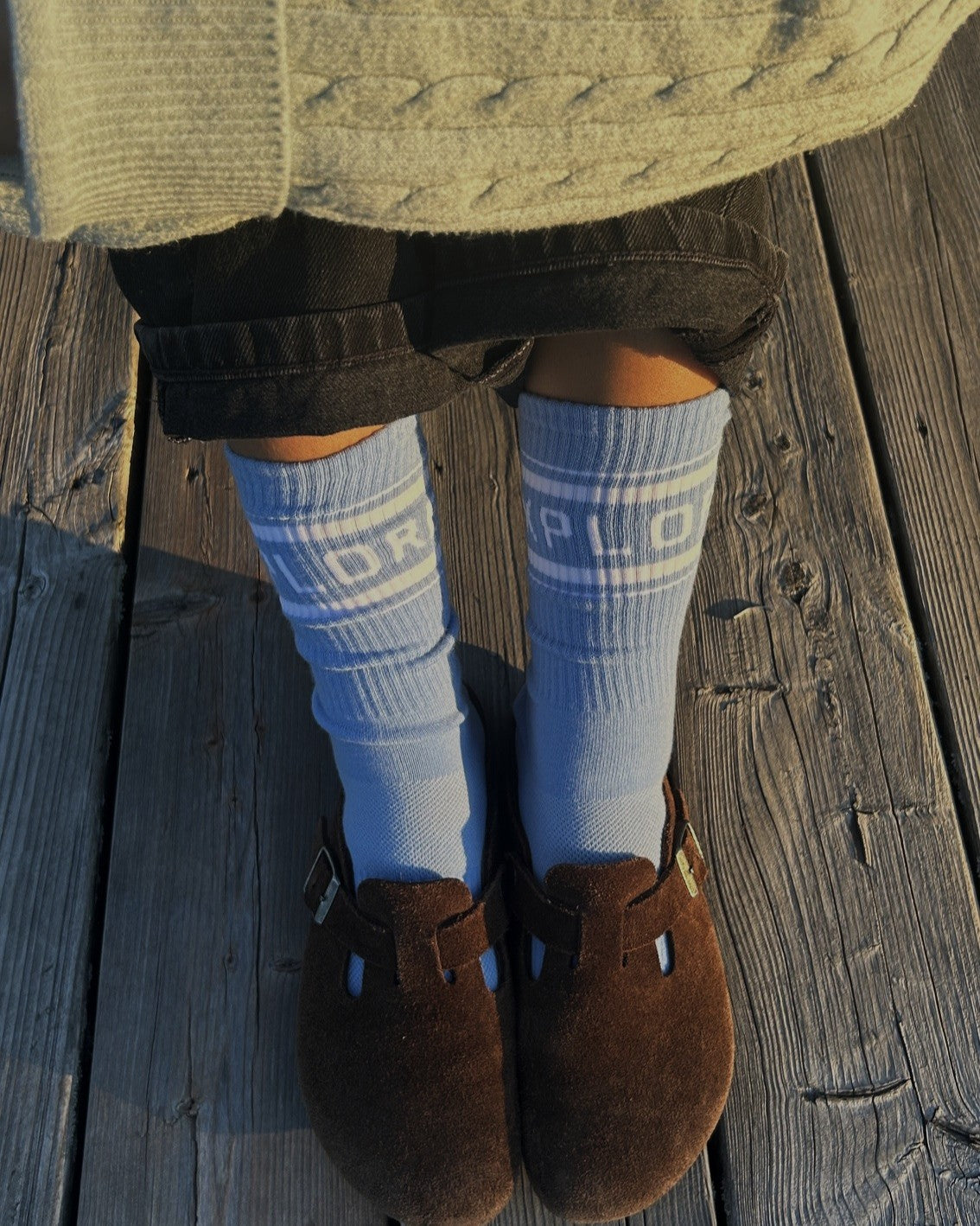 Bas coton bleu indigo LIX Design – Chaussettes Explore Last Light, performance et style.