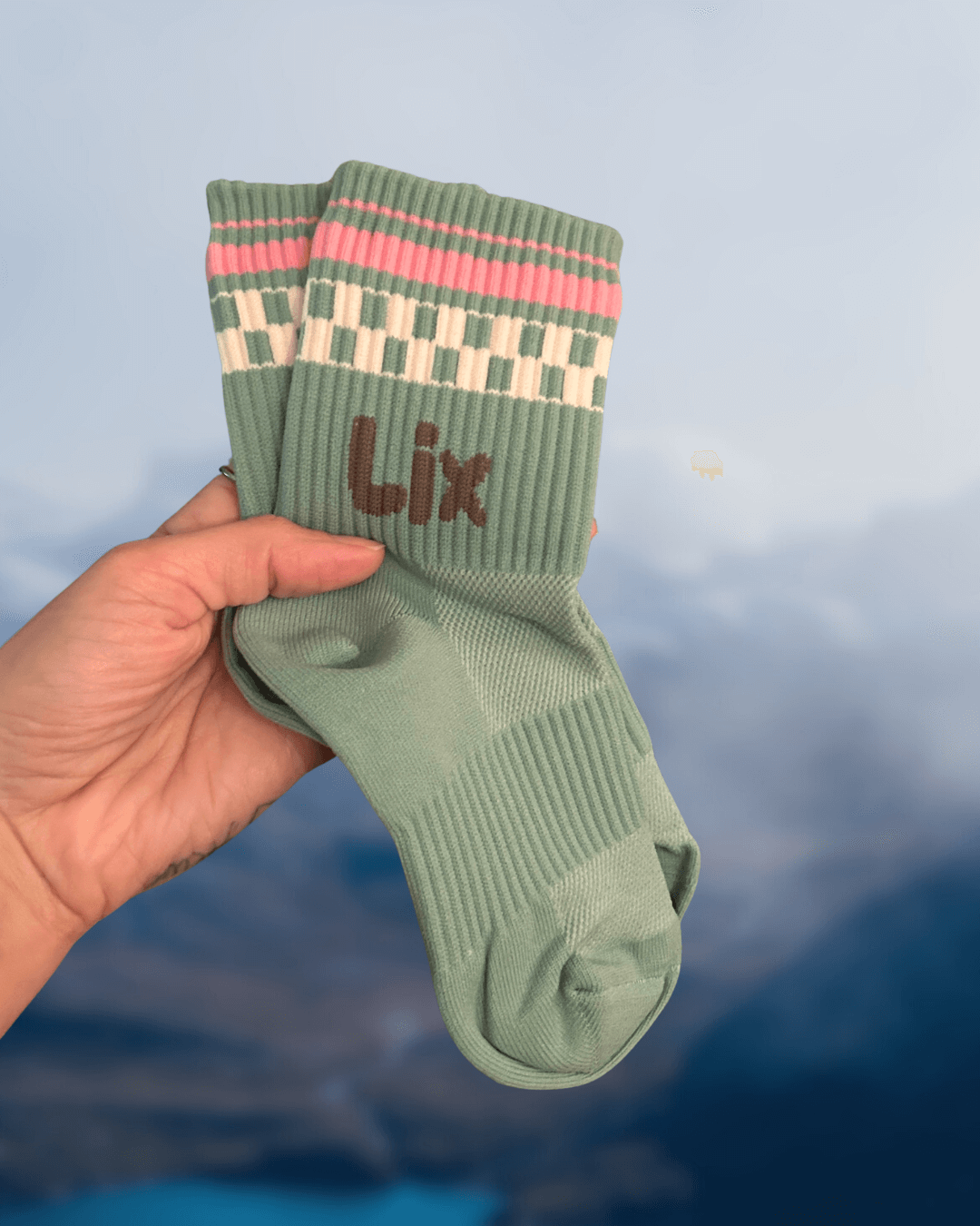 Bas vert en nylon pour enfant 7 - 12 ans. 