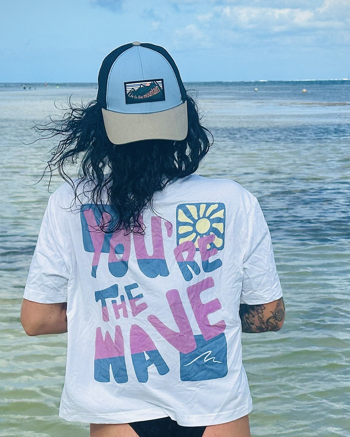 Tshirt blanc you're the wave conçu par LIX au Québec. 