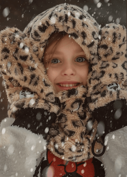 Passe montagne pour enfant en léopard. 