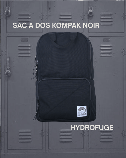 KOMPAK black backpack + lunch box set