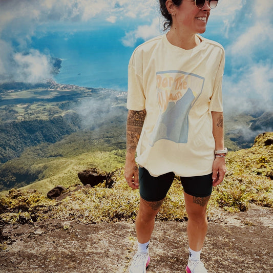 Adventure tshirt oversize tee yellow. 