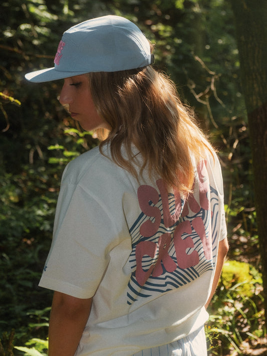 T-shirt blanc Surf Crew LIX Design – Style lifestyle décontracté, marque québécoise.