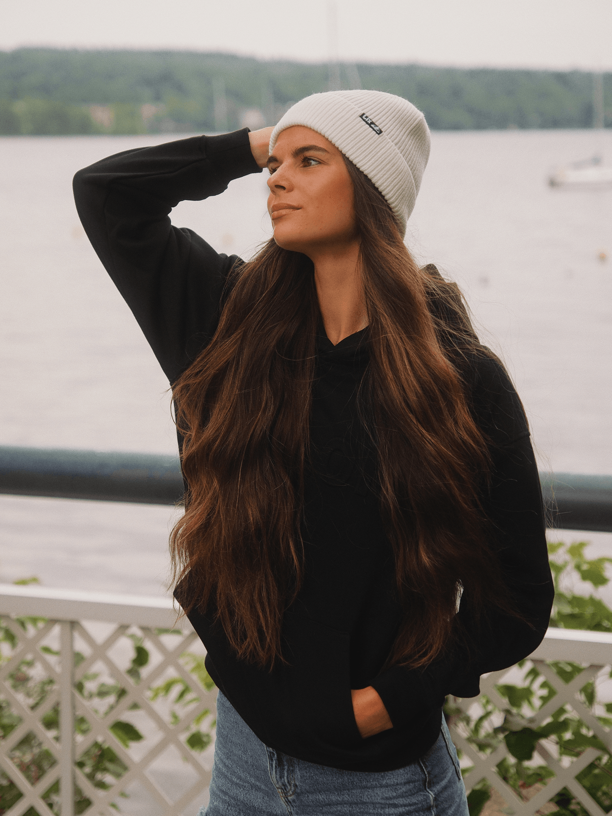 Tuque Moody creamy LIX Design – Beanie blanc cassé premium, collection Last Light hiver.