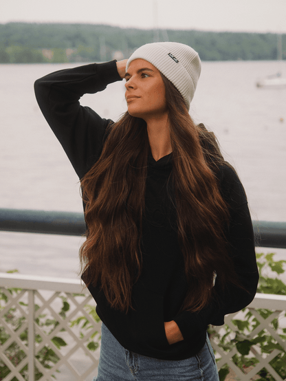 Tuque Moody creamy LIX Design – Beanie blanc cassé premium, collection Last Light hiver.